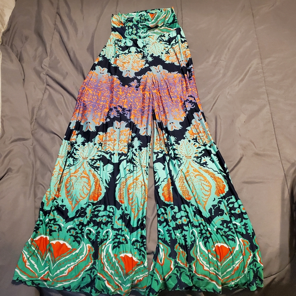 Super Stretchy, colorful bell bottom pants